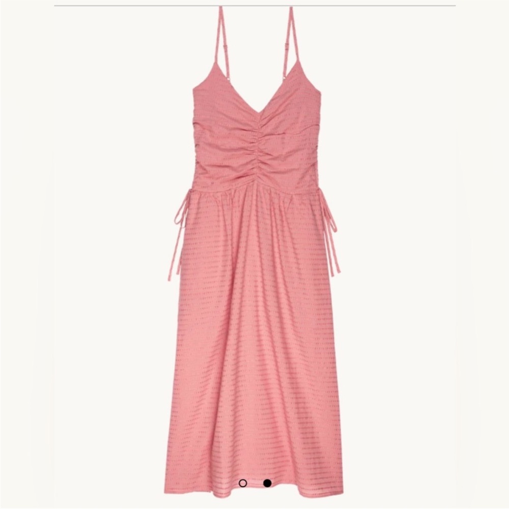 Nation LTD Peppa Dress Ruched side ties with pockets sz: large